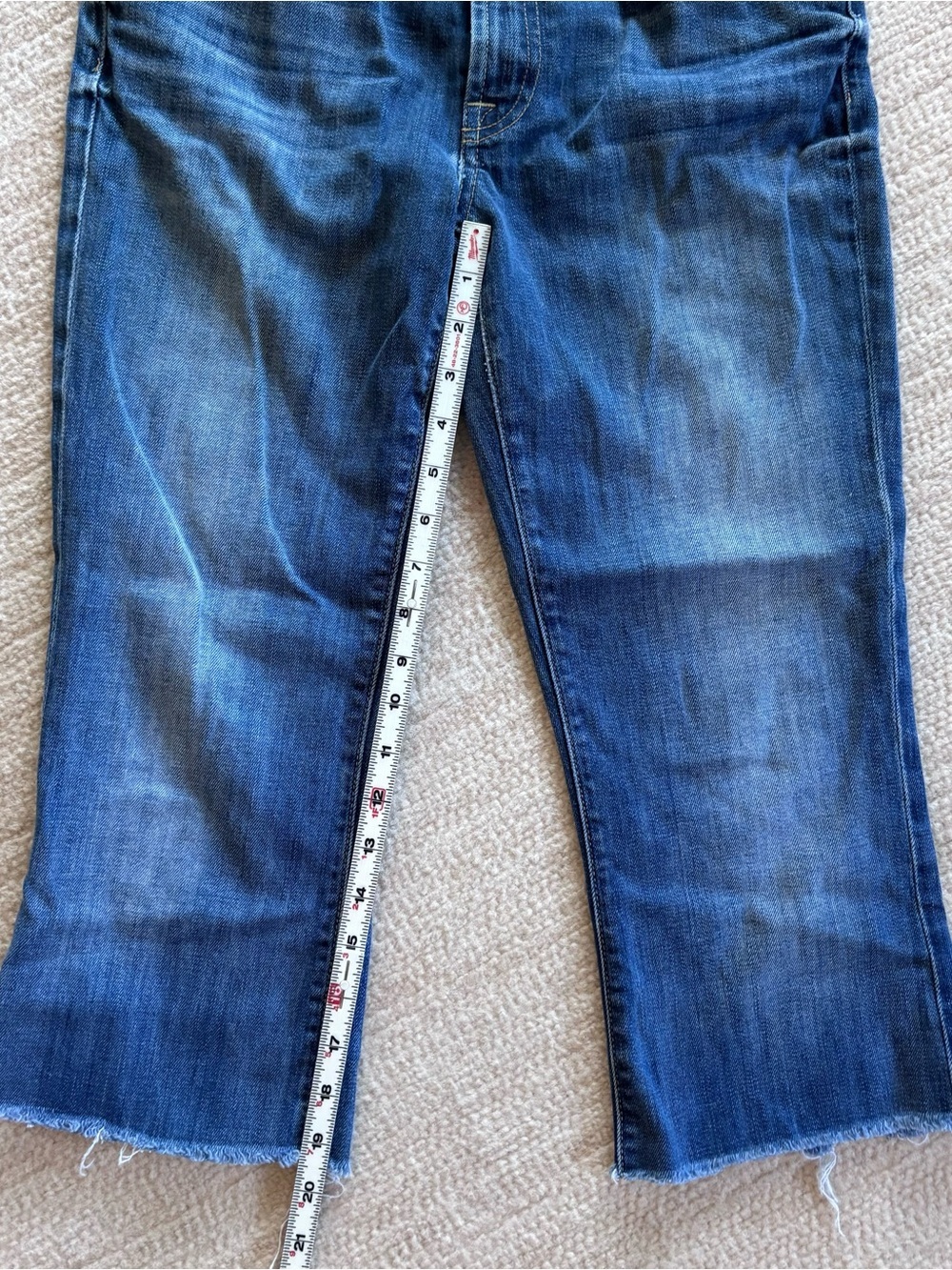 7 For All Mankind Kimmie Women's Dark Blue Capri Cropped Jeans - Picture 8 of 9